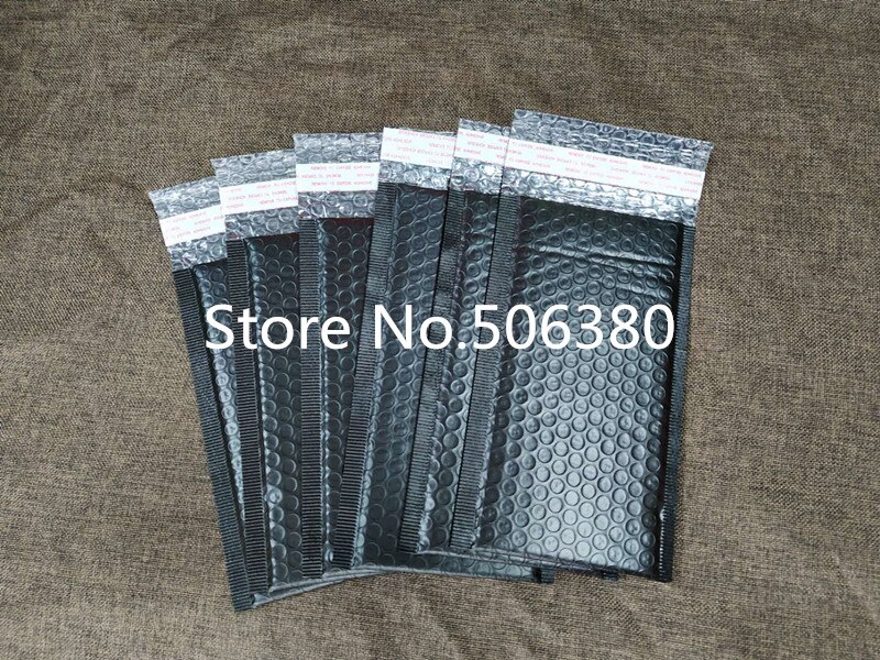 [25pcs] 130mm*230+50mm Usable space Poly bubble Mailer envelopes padded Mailing Bag Self Sealing Black