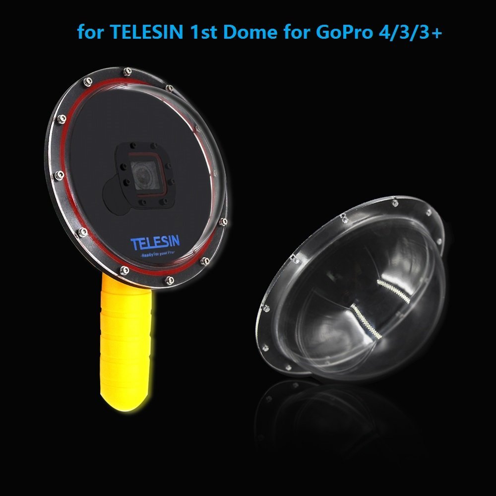 TELESIN 6 inch Dome Port Transparent Cover Replacement for GoPro Hero 5 6 7 8 9 10 Hero 4 3+ 3 Xiaomi Yi 4K 4K+ DJI Osmo Action