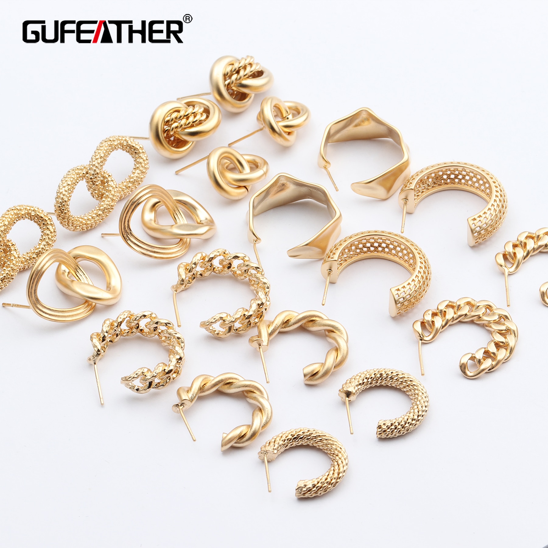 GUFEATHER M662, jóias e acessórios, 18k banhado a ouro, 0.3 microns,diy pingente, pingente de metal de cobre, diy brincos, jóias fazendo, 6 pçs/lote