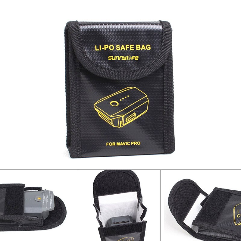 3 stks Lipo Batterij Zakken explosieveilige Protector Brandwerende Safe Bag Fiber Opbergdoos voor DJI Mavic PRO Drone