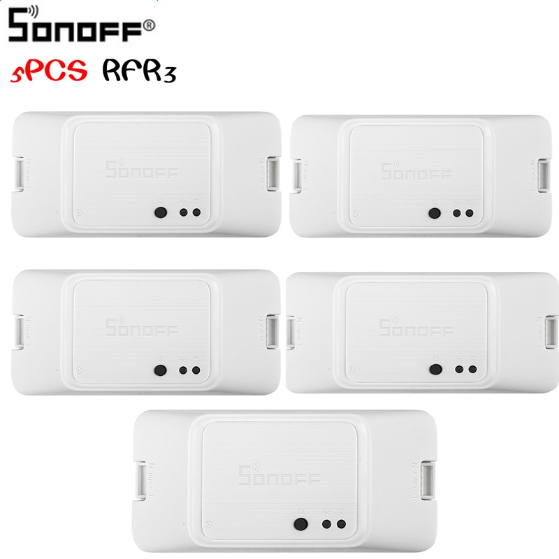 1/2/3/45PCS SONOFF Basic R3 Smart Home WIFI 10A Modules Smart Switch APP Compatible with Alexa Google Home Automation