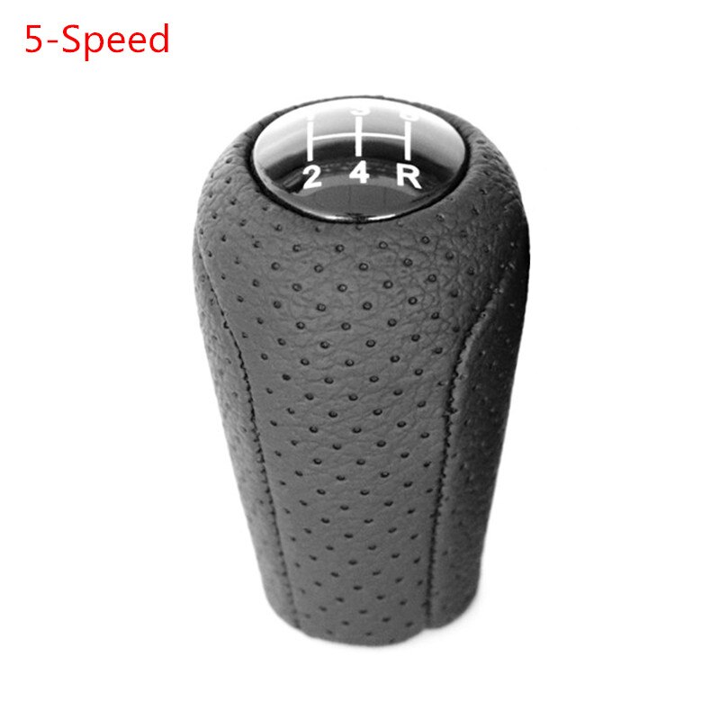 5/6-Speed Gear Shift Knob for MAZDA 3 BK BL 5 CR CW 6 II GH CX-7 ER MX-5 NC III MT Leather Shifter Lever Arm Stick Headball: 5-Speed