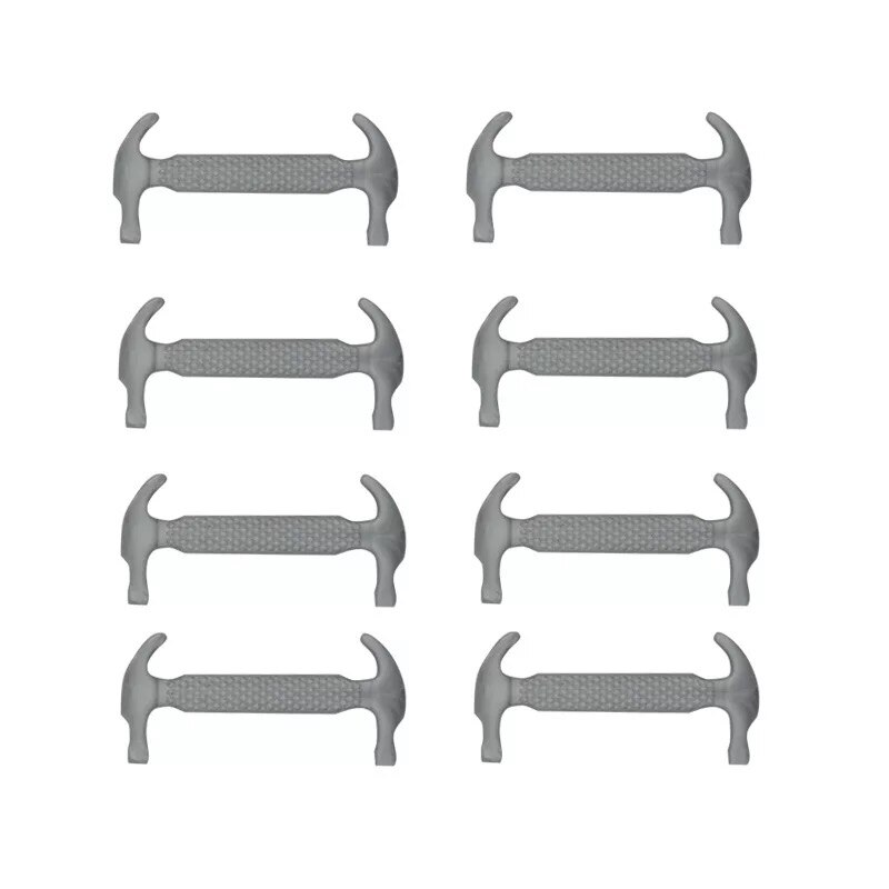 10 teile/los Kinder Silikon Schnürsenkel Keine Krawatte Elastische Schnürsenkel kinder Gummi Schnürsenkel: Silber