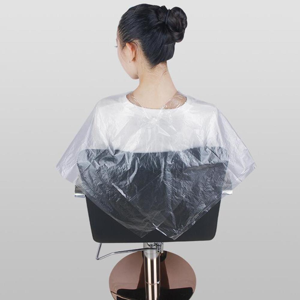 100pcs Waterproof Disposable Hair Cutting Capes Gowns Barber Gown Apron Salon Barber Shop Hair Cut Protection Capes 60x80cm