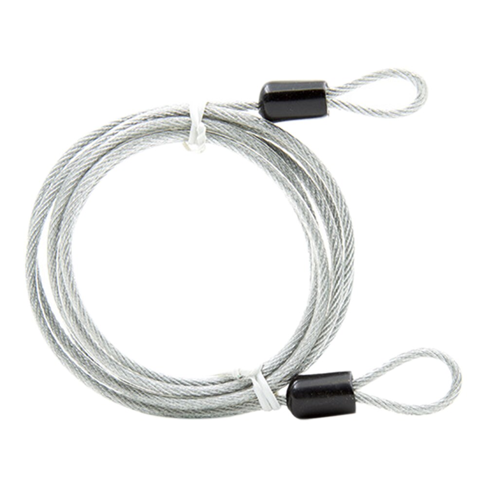 Candado de cadena de bicicleta de 2 metros de seguridad, doble bucle, ligero, antirrobo, de acero, para ciclismo, cubierta de coche: Blanco