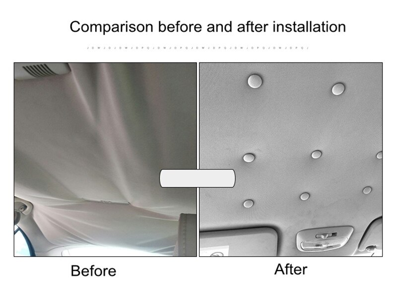 60/40/10 pièces attaches de toit de voiture intérieur plafond tissu fixation bouchon à vis toit réparation boucle tissu attaches supérieures hangars de réparation
