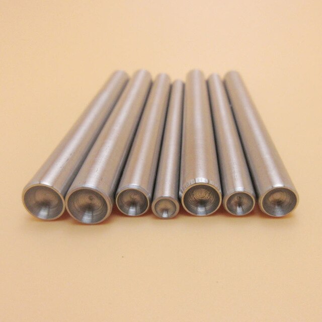 Mushroom Domed Snap Rivet Fixing Punch Tool Steel Spike Studs Setting DIY Hand Leathercraft Tools: 5mm