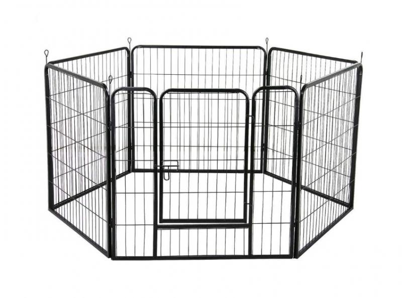 Foldable Pet Dog Fence Gates For Dog Cat Security Guard Install Easily Enclosure Dog Fences Puppy Kennel House Dog Supplies HWC: Default Title