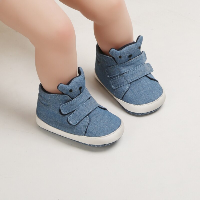 Nyfødt baby drenge sko spædbarn dreng pre-walker blød sål barnevogn sko lærred sneakers sneakers fritidssko