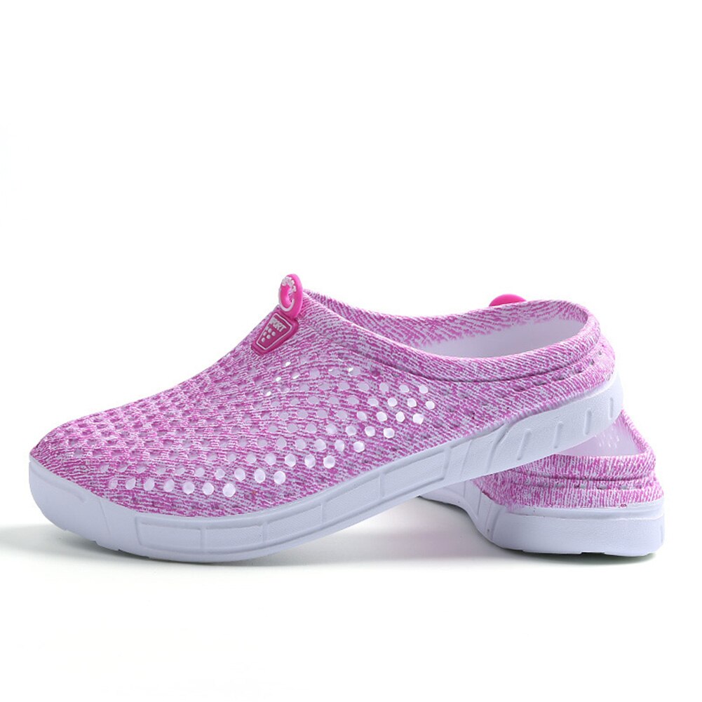 Sommer kvinder mænd udendørs strand flade hjemmesko sandaler anti-slip åndbare sko: Lyserød / 40