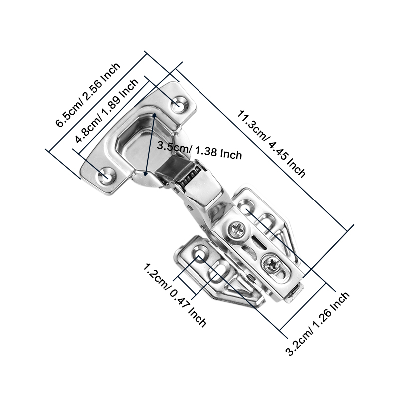 2pcs Frameless Cabinet Door Concealed Hinges,Soft-Close, European Full Overlay/ Half Overlay/ Inset, 35mm Cup Door Hinge