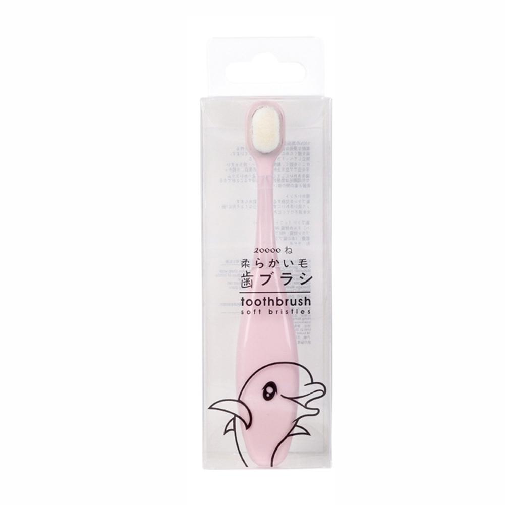 Kinderen Kids Ultrasoft Haren Kleine Hoofd Tandenborstel Zachte Onschadelijk En Duurzaam Bamboevezel Baby Mondverzorging Tandenborstel: Roze