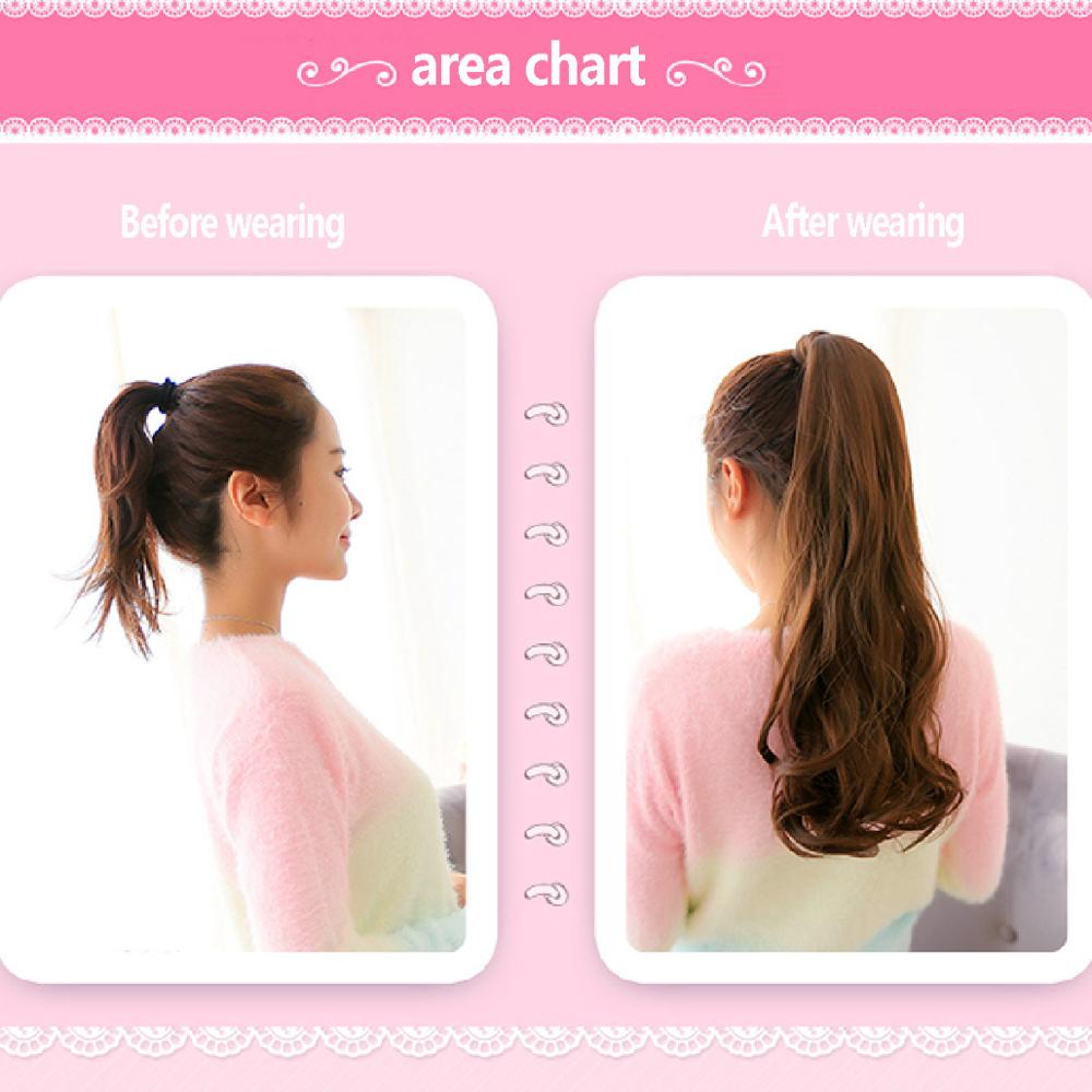 DIFEI Lange Golvende Natuurlijke Paardenstaart Clip in Pony tail Hair Extensions Wrap Rond op Synthetisch Haar Stuk voor Vrouwen