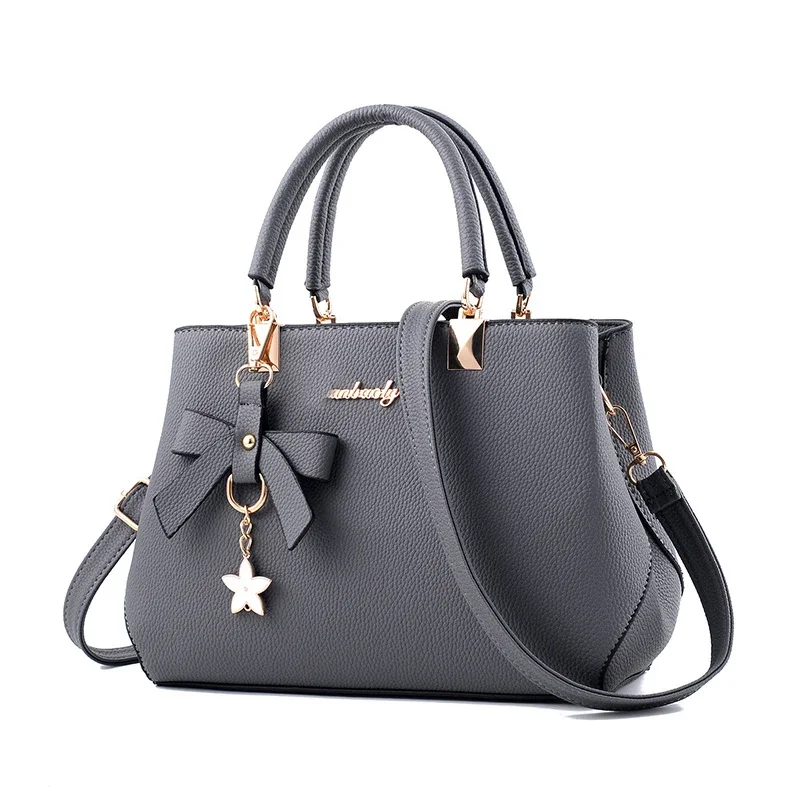 Elegante Frauen Bote Taschen Mit Blume Anhänger Büro Damen Totes Reine Handtasche Für Weibliche Umhängetaschen Umhängetaschen
