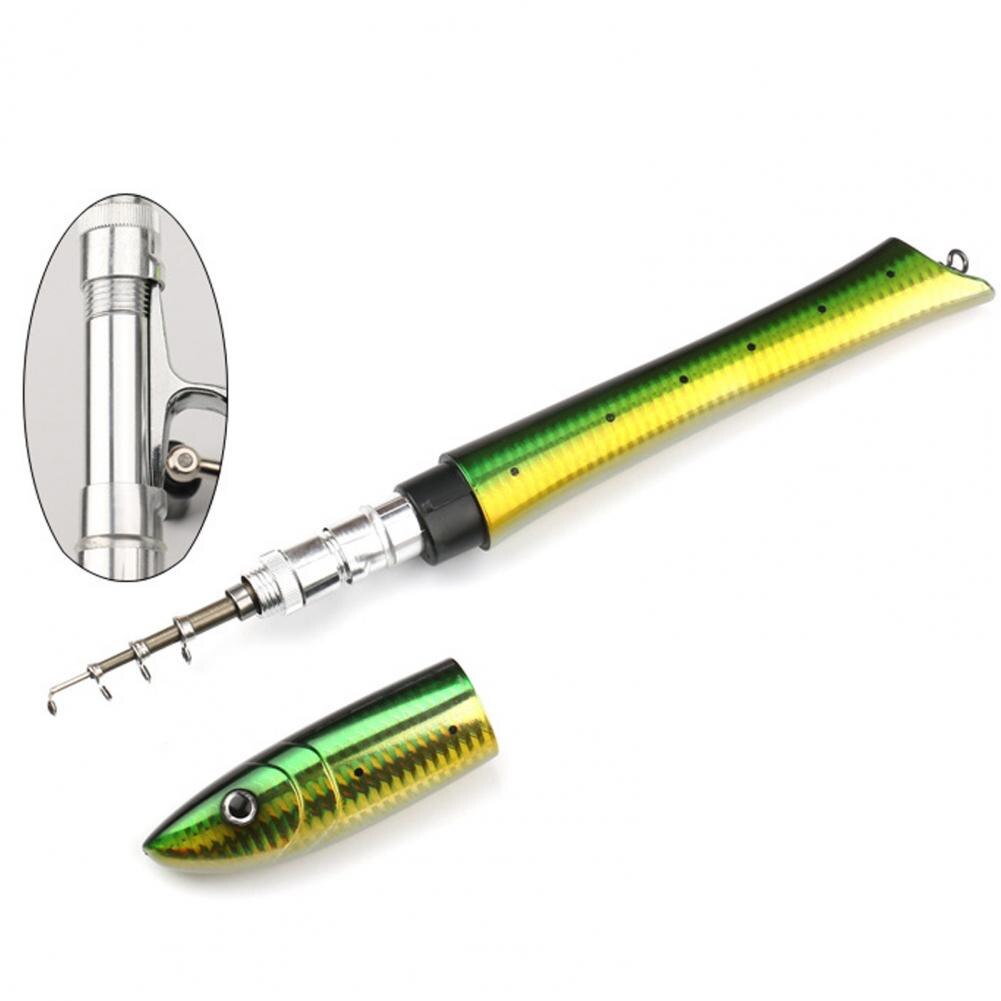 1.6M Draagbare Vis Vorm Telescopische Hengel Casting Spinning Reel Volledige Kit Met Vissen Reel Visgerei set