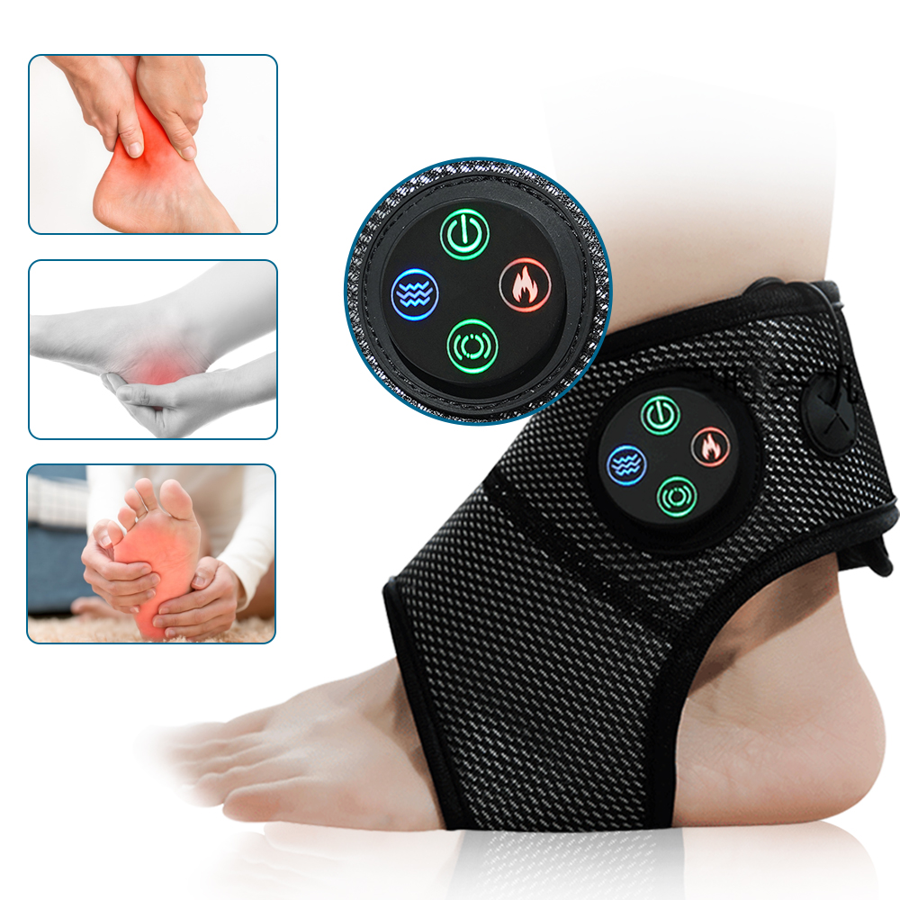 Smart Ankle Massage Compression Air Ankle Brace Foot Massage Electric Vibration Compress Heating Brace Ankle Massage