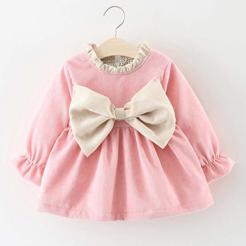 Pudcoco-vêtements de fête pour bébés filles | Vêtements mignons pour -nés, en coton, à nœud papillon