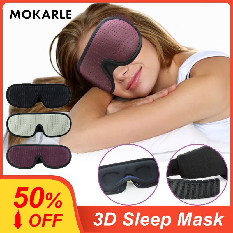 3D Slaapmasker Blokkeren Licht Slapen Oogmasker Zacht Gewatteerde Reizen Shade Cover Rest Blindfold Slaap Masker Voor Ogen Slaapmasker