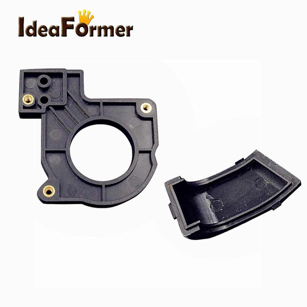 1 set  mk10 5015 ventilatoren met luchtgeleidingskanaal montagebeugel  dc 12v/24v met 2- pins kabel voor 3d printeronderdelen