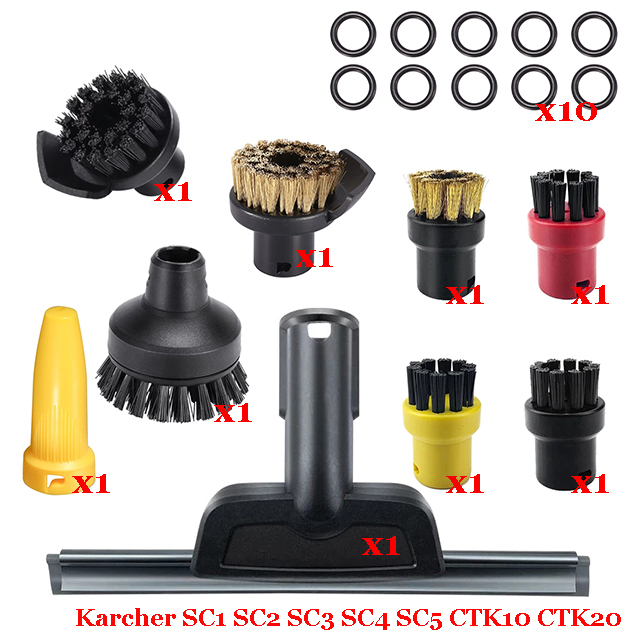 For Karcher SC1 SC2 SC3 SC4 SC5 SC7 CTK10 CTK20 Handheld Steam Vacuum Cleaner Parts Brush Head Powerful Nozzle Replacement