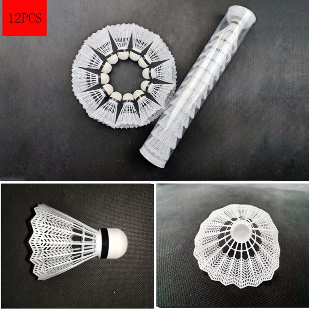 12Pcs White Feather Badminton Ball Shuttlecocks Sport Training Game Badminton Racket Badminton