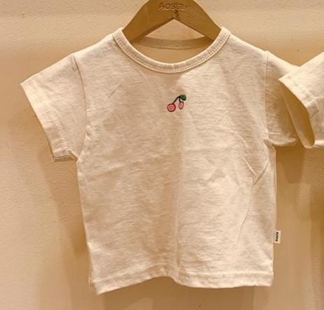 Sommer børn toppe drenge t-shirt toddler pige tees catroon t-shirt til piger bomuld børnet-t-shirts baby dreng piger tøj: Kirsebær / 24m