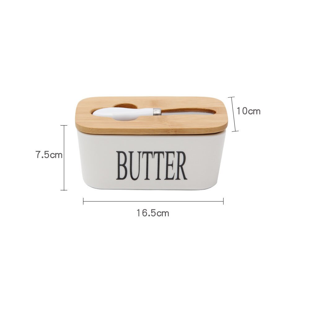 Nordic Butter Storage Container Box With Knife Lidhygienic And Wash Resistant Ceramic Container Cheese Food Container