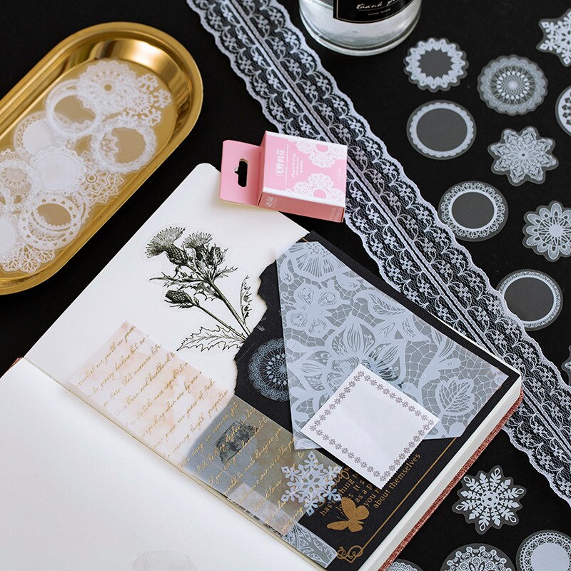 50 stks/partij Leuke Papier Briefpapier Sticker Set Bloemen Stickers Diy Decoratie Label Voor Scrapbooking Craft Verpakking