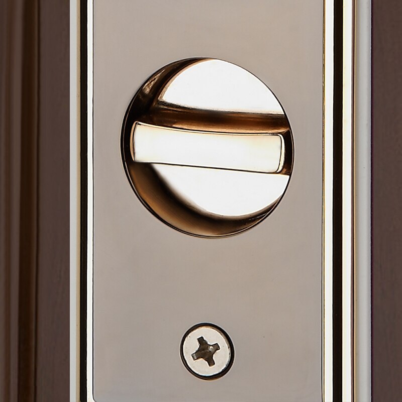 Golden Zinc alloy Sliding Door Lock Euporean pattern Hidde Handle Interior Door lock lock Anti-theft Room Wood Door Lock