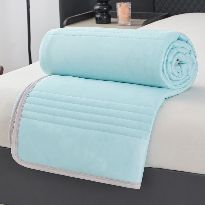 Eiscreme-Klimaanlagen-Kühldecke für Bett, weiche, atmungsaktive Sommerdecke, Königin-Schmusetuch, leichte, kühle Bettdecke: uns-König / Gold