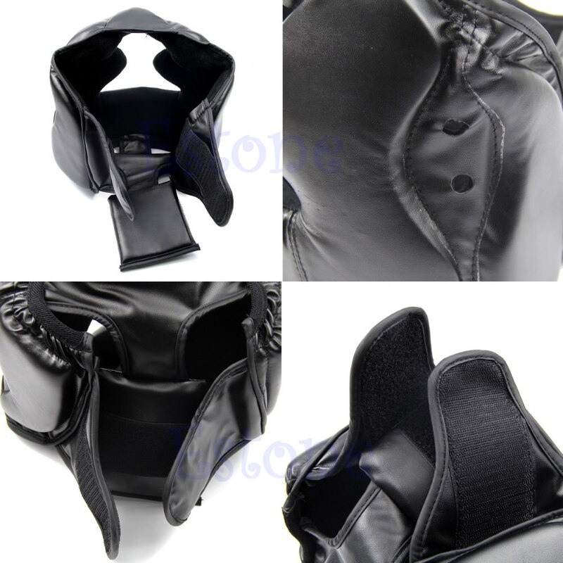 Black Boxing Pretection Gear Good Headgear Head Guard Trainning Helmet Kick