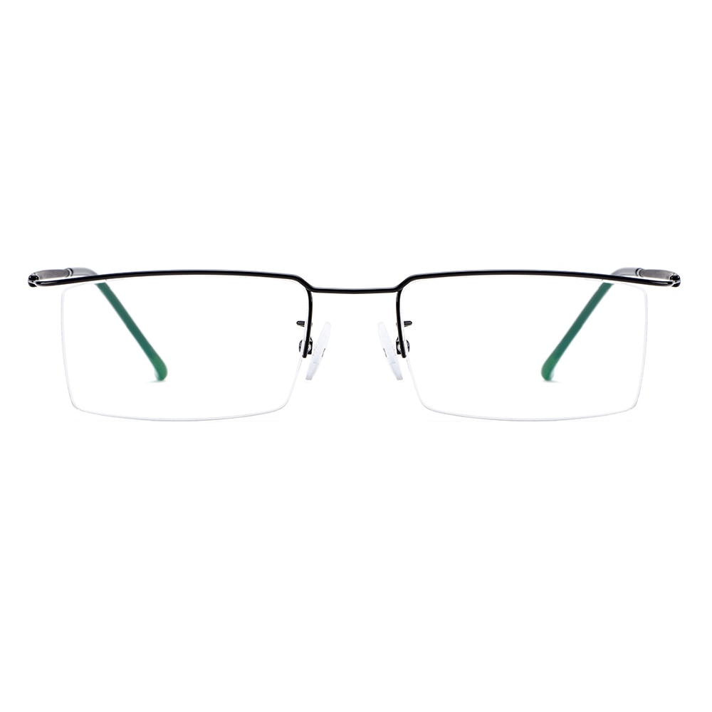 Gmei Optical Ultralight Titanium Alloy Glasses Frame Square Eyewear Flexible Temple Legs IP Electroplating Y2533