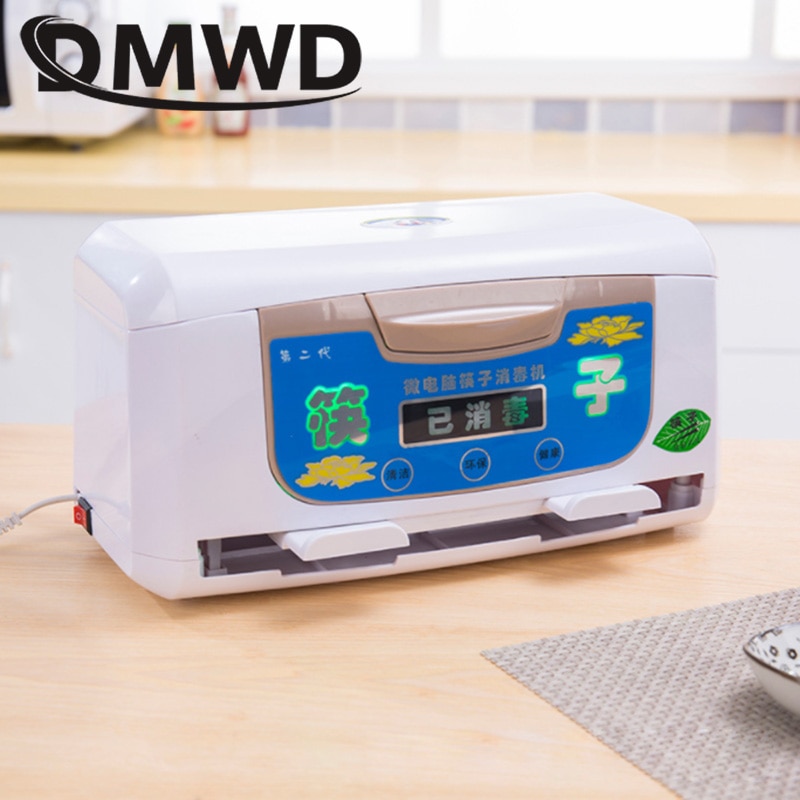 DMWD LED Electric Chopsticks Sterilizer Box Cleaner Sterilization Holder Restaurant Kitchen Chopstick Ozone Disinfection Cabinet