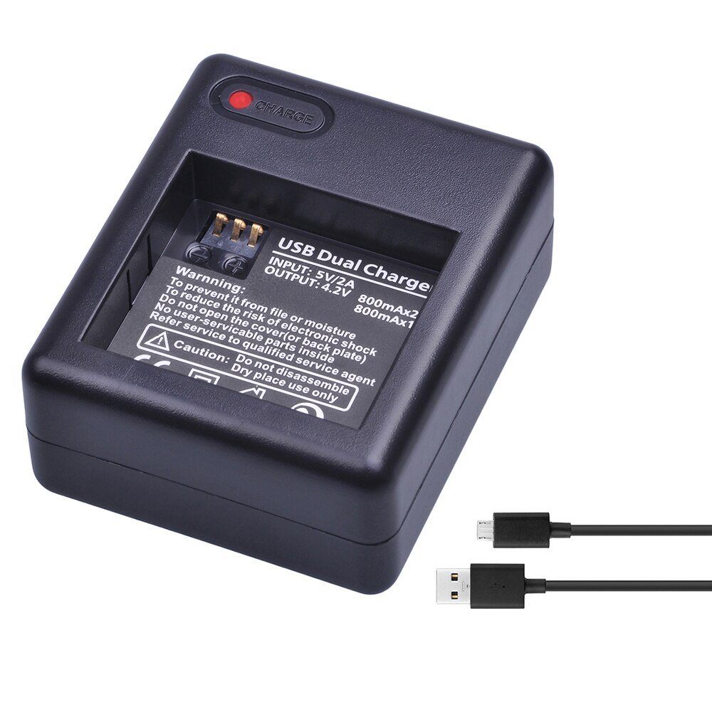 Powertrust 1010 mah  az13-1 az13 oppladbart batteri til xiaomi  yi 1 actionkamera  az13 1 batterier: 1 lader