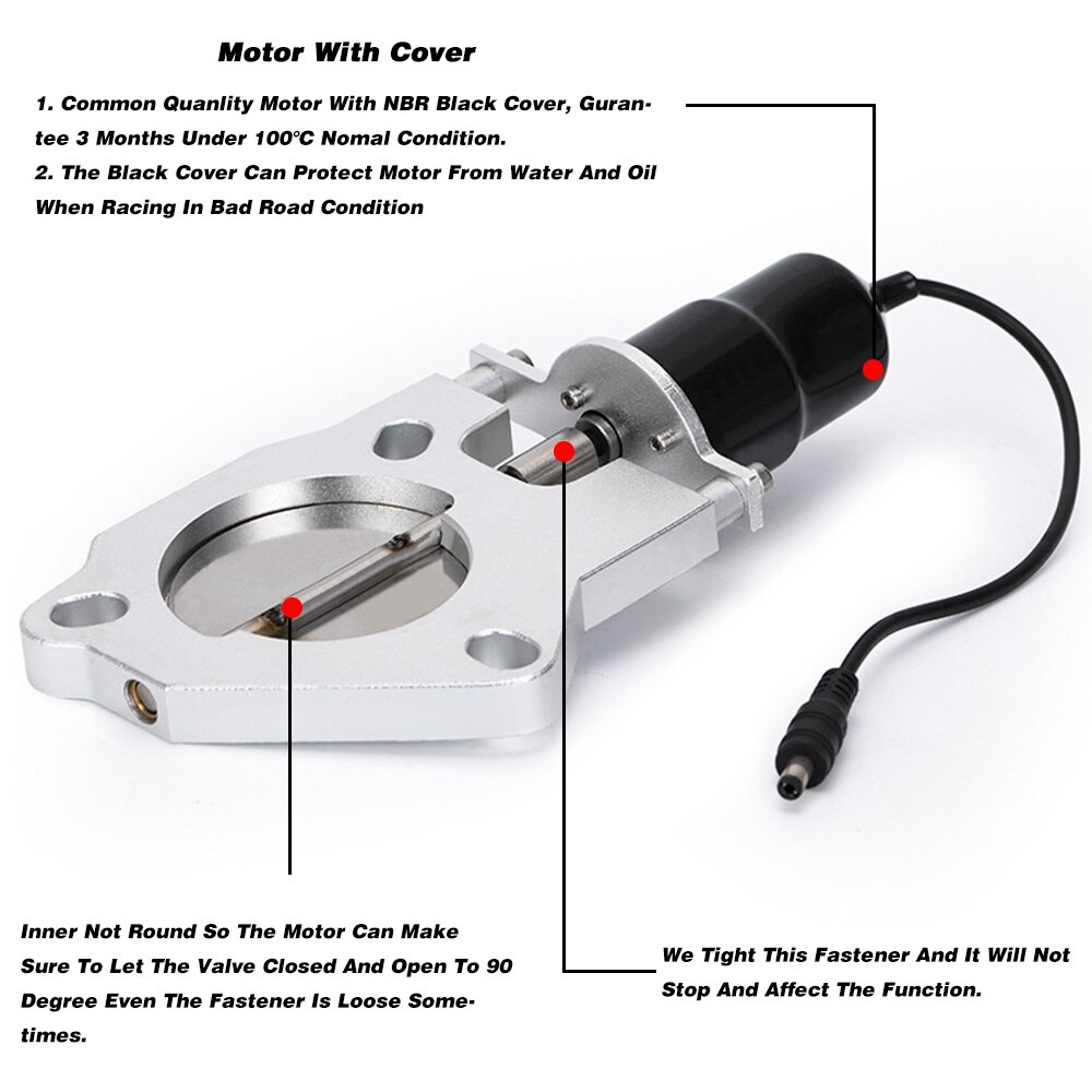 2.5 &quot; 3.0 &quot; y-rör elektriskt avgassystem catback cut out kit passa fjärrkontrollsatser bil ljuddämpare tillbehör / avgaskontrollventil