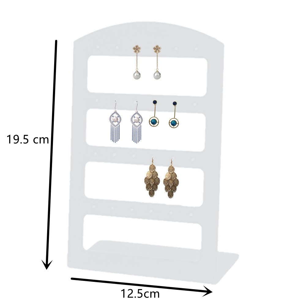 Mode 24/48/126 Gaten Sieraden Earring Organizer Stand Black Clear Plastic Ear Stud Houder Showcase Armband Display Rack: 24 Hole Clear