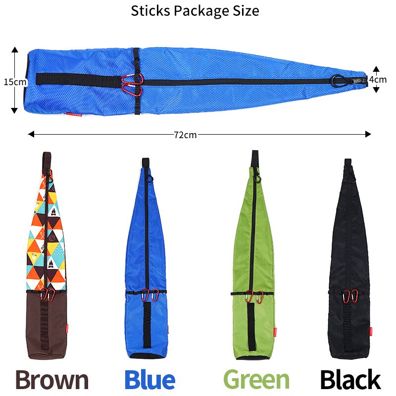 Sac De Transport Pour Bâtons De Trekking - Noir - Nylon - 71cm X 11cm