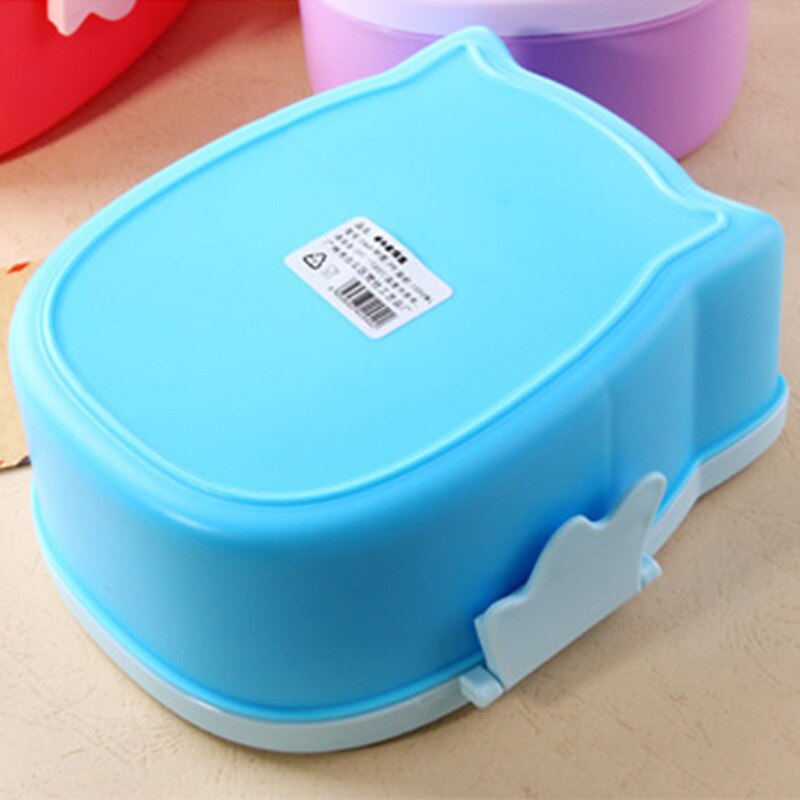 Tegneserie babymad retter ugle bærbar boks børn bento container frugt snack opbevaring kasser udendørs rejse sikkerhed  t2159