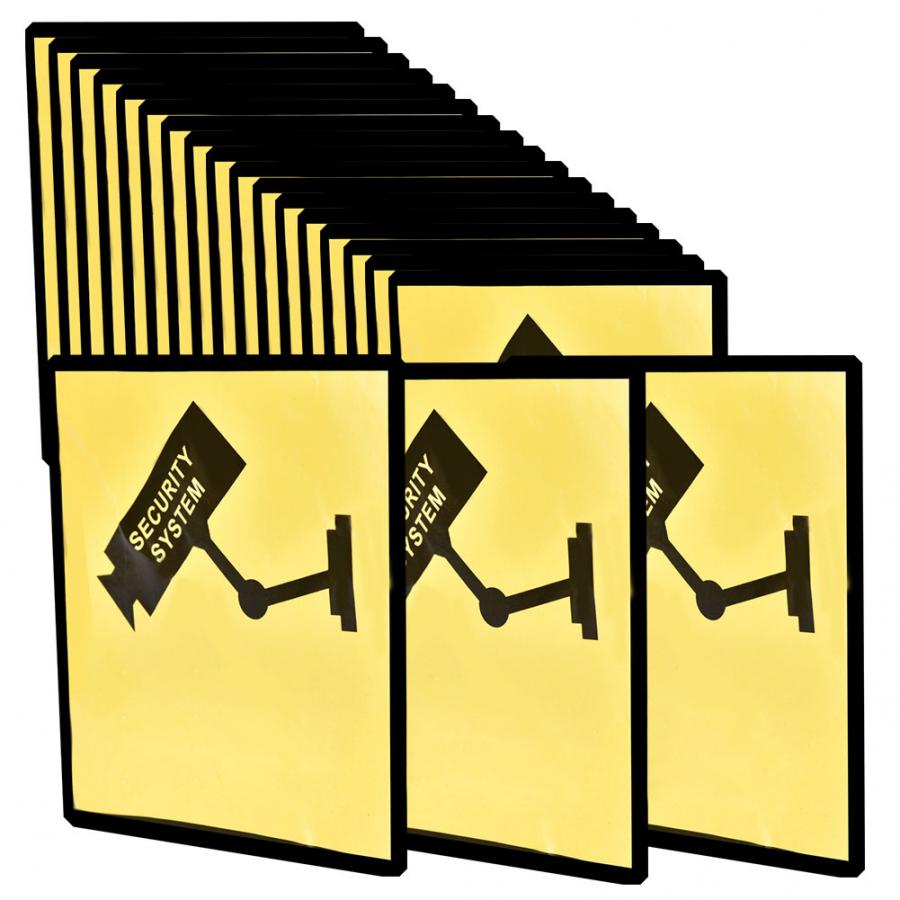 20Pcs CCTV Surveillance Camera Security System Warning Sticker Sign Decal Camera Warning Sticker