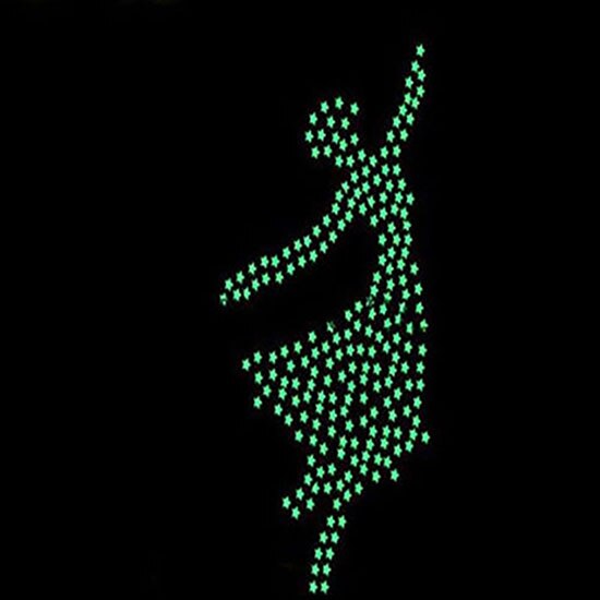 Abstrakta klistermärken 3d glöd i mörkret stjärnor tak väggdekaler sött boende hem 100/40 st vägg självlysande fluorescerande klistermärken