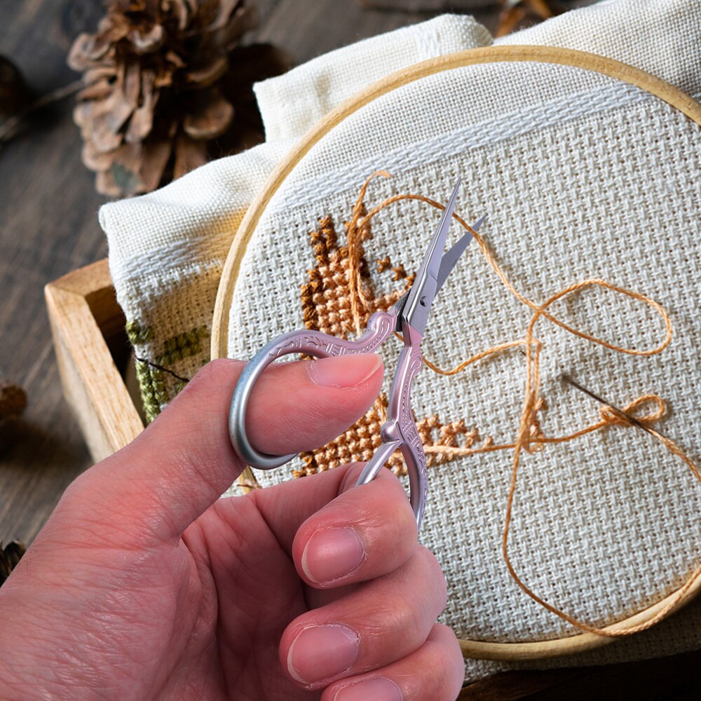 1 Set Embroidery Scissor Metal Detail Shear Sewing Thread Cutter Sewing Tool