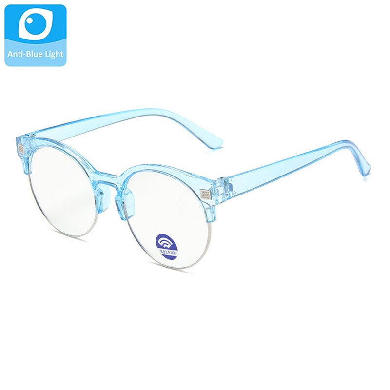 Runde piger drenge briller børn anti blå lys børn nuancer barn vintage briller briller gafas oculos: Blå