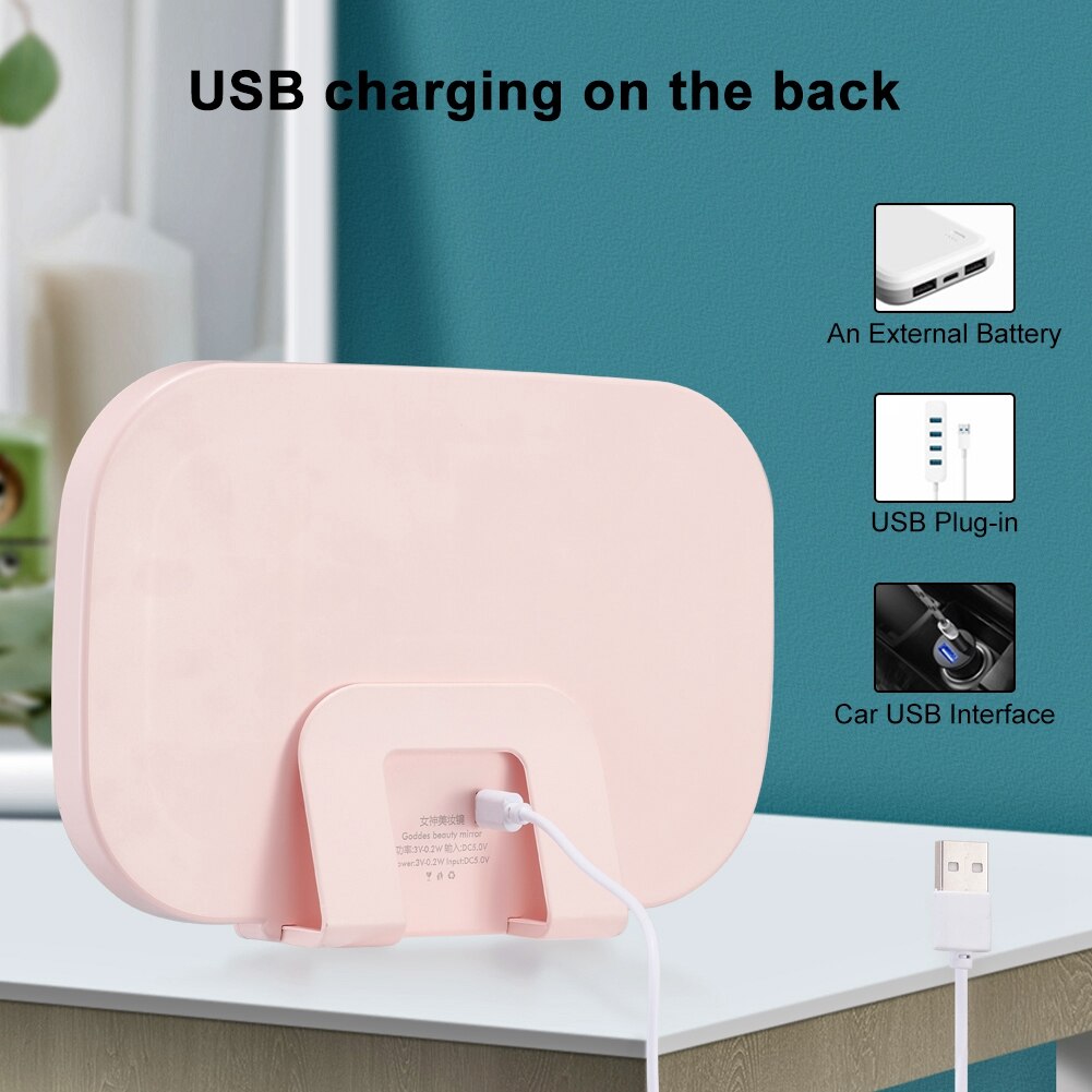 Car Sun Visor Mirror with LED Lights Makeup Sun-Shading Cosmetic Touch Screen Mirror Adjustable Vanity Mirror Clip on Automobile