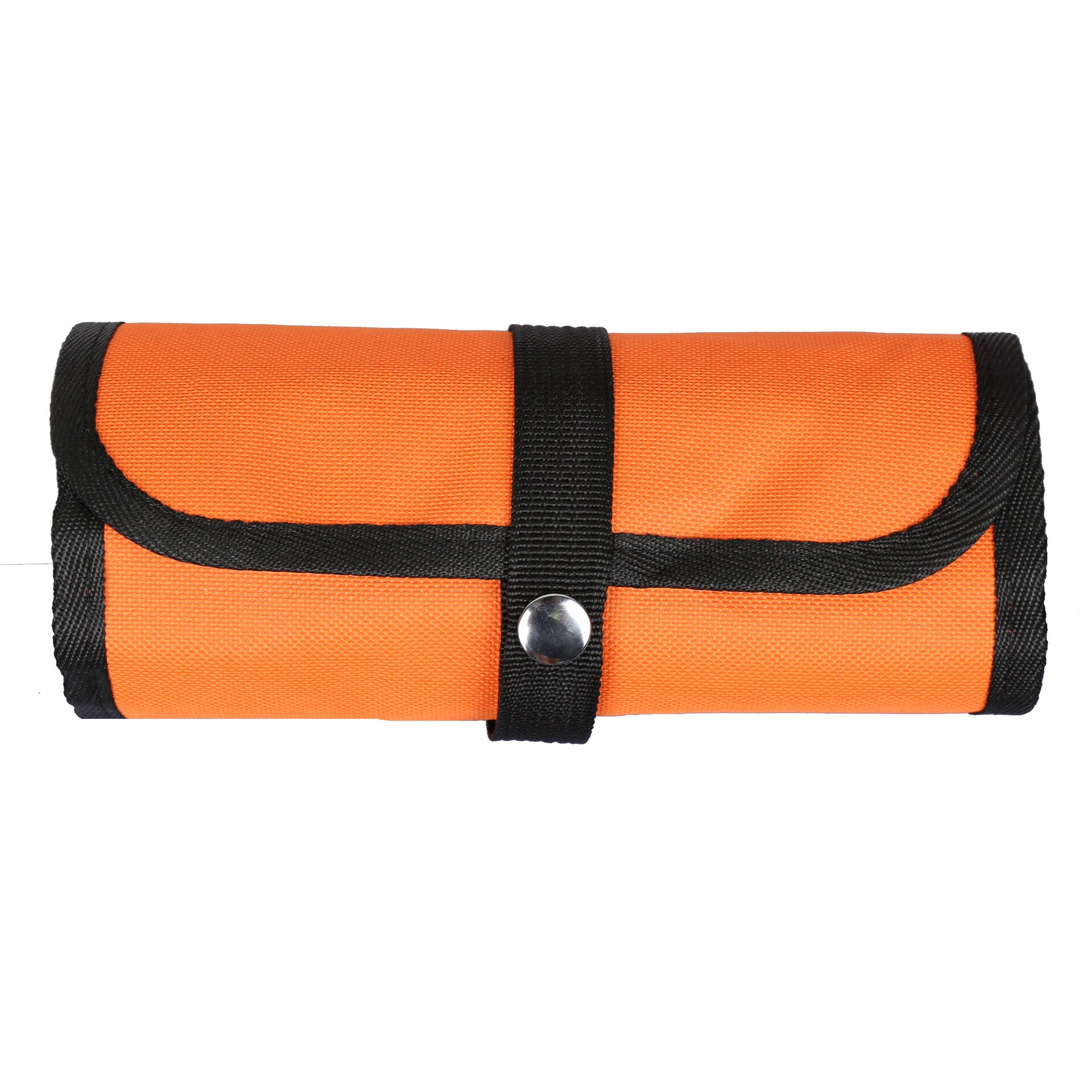 36-Holes Solid Color School Pencil Case With Buckle High Capacity Kawaii Pencil Pouch Retro Korean Stationery Office Supplies: Orange
