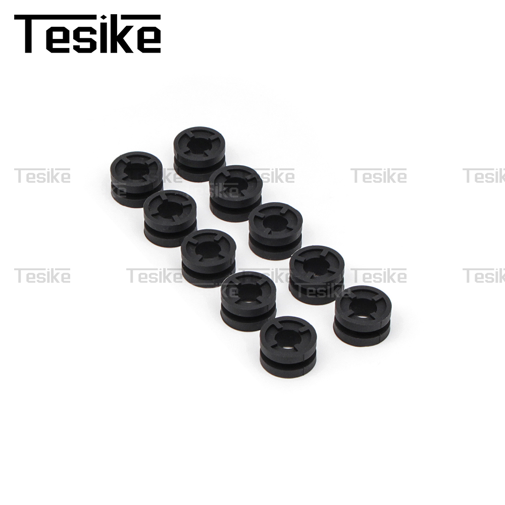 Arandelas de goma para motocicleta, kit surtido de pernos de carenado, alivio de presión, amortiguador, arandela, buje de choque, accesorios: Plata