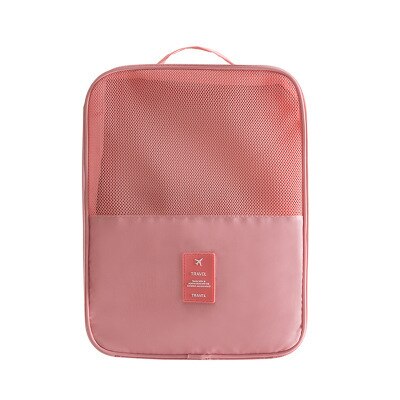 Sac à chaussures étanche en Nylon de couleur unie, sacs à chaussures, sacs de voyage, sac de rangement Portable à Double couche, sac de rangement sec et humide