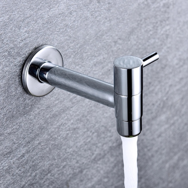 LIUYUE Faucets Brass Chrome Outdoor Garden Faucet Wall Mounted Bathroom Corner Washing Machine Faucet Bath Toilet Mop Pool Taps