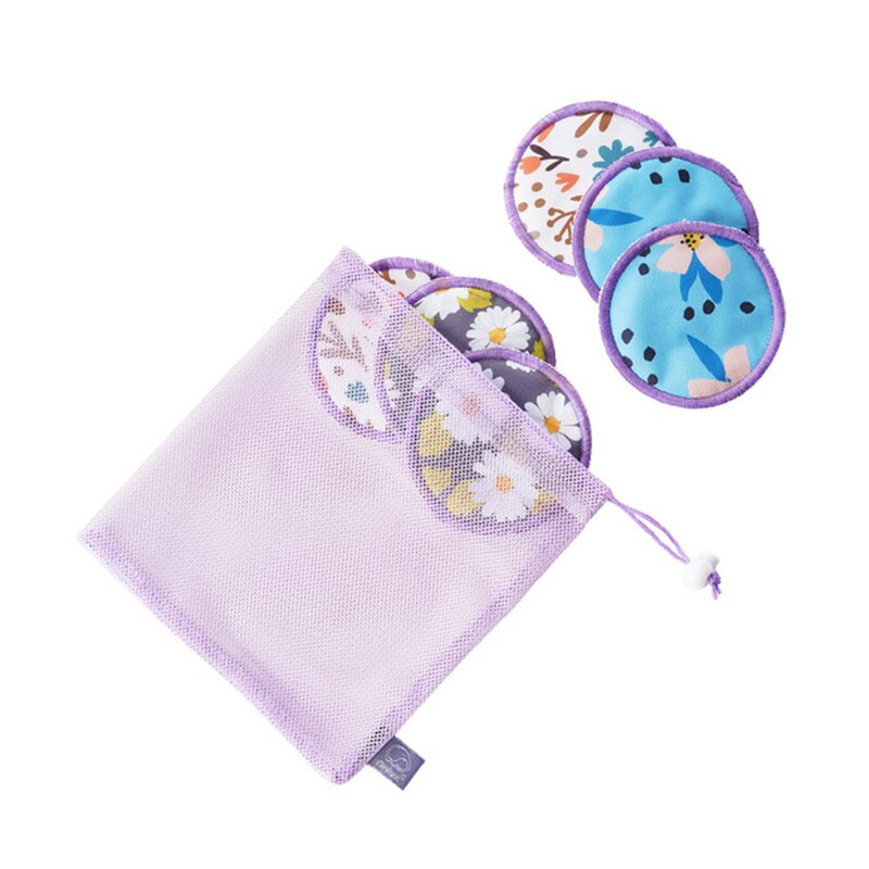 6 Stks/set Mom Herbruikbare Biologische Bamboe Borst Kompres Waterdicht Wasbare Nursing Zoogcompressen Voeden 3 Lagen Dikke Pads