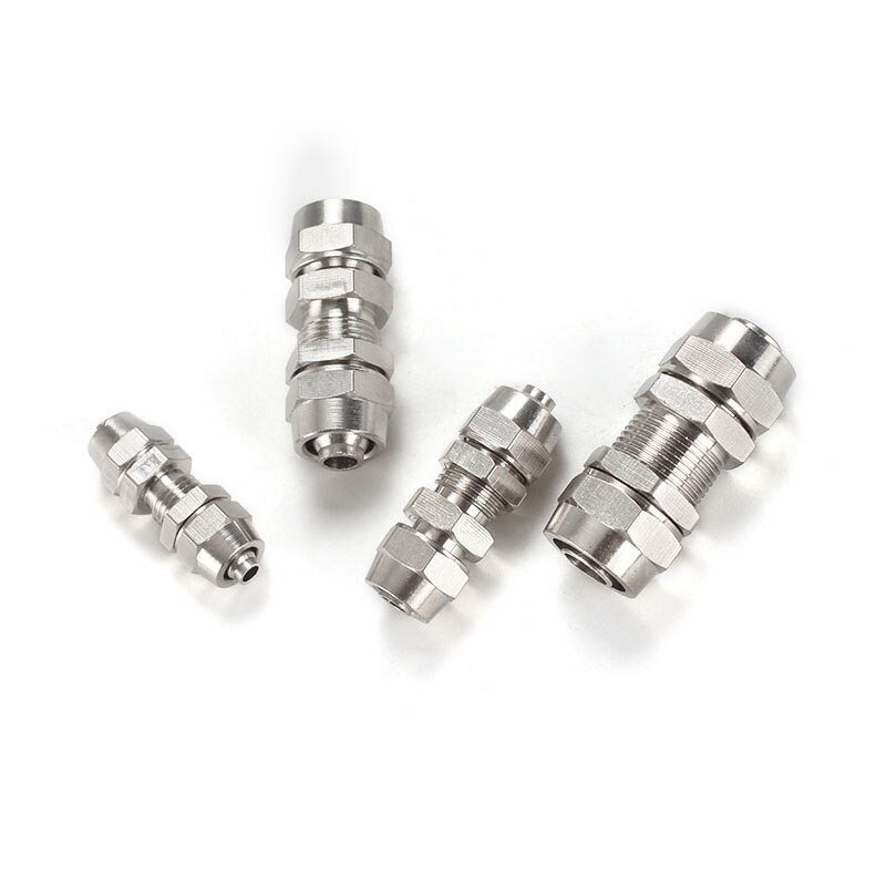 Copper Plated Nickel Pneumatic Air Quick Connector For Hose Tube OD 4MM 6MM 8MM 10MM 12MM Fast Joint Connection PM