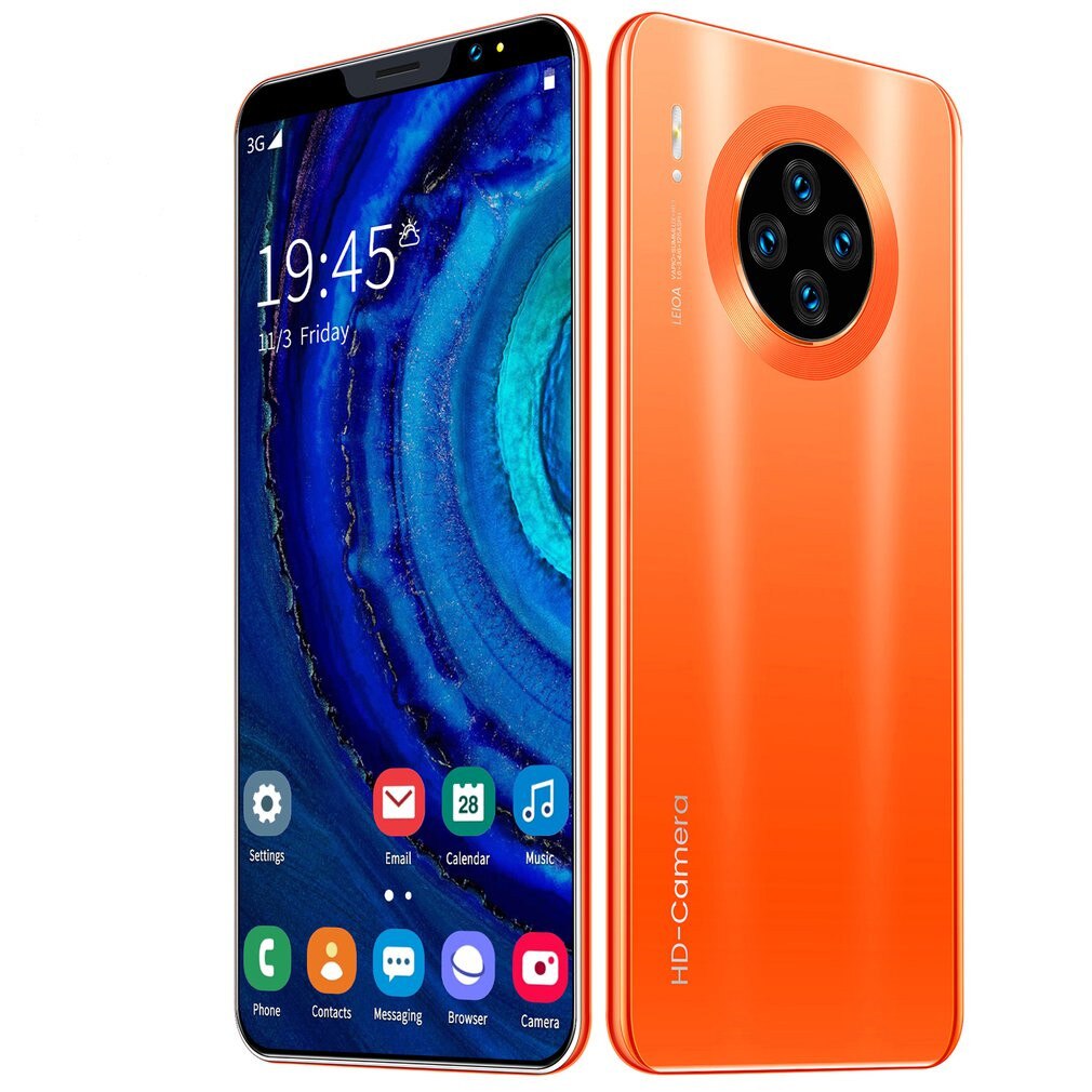 Mate33 pro smartphone com 512m + 4ggb grande memória 5.8 Polegada suporte de tela face/impressão digital desbloqueio duplo sim telefones celulares laranja: AU